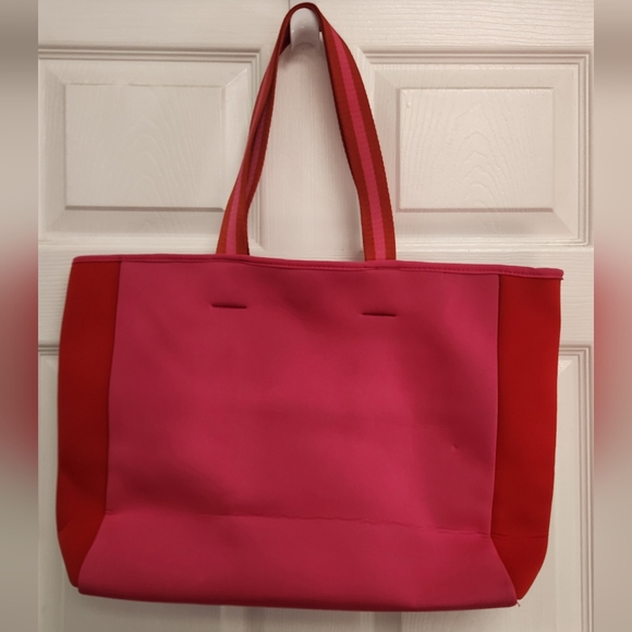 summersalt Handbags - Summersalt Tote Bag Womens Pink Red Beach Tote Neoprene